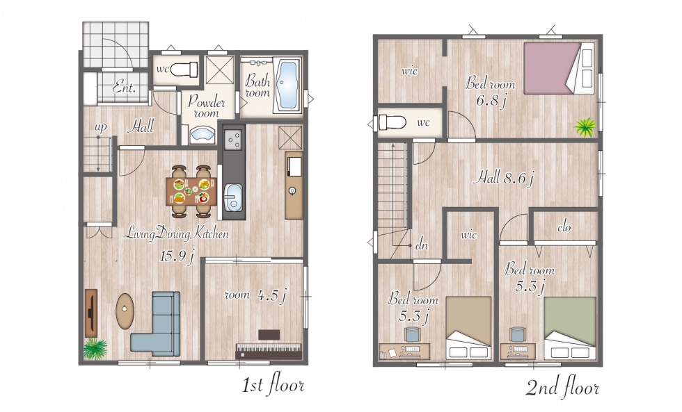 A棟間取り図となります。