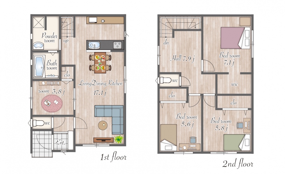 B棟間取り図となります。