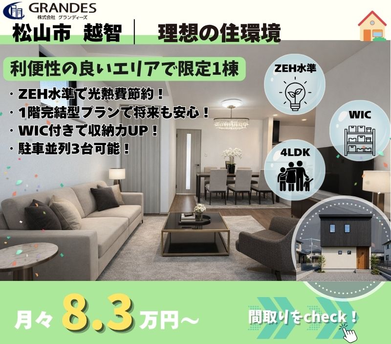 【松山市越智】限定1棟販売開始✨